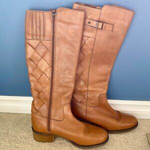 Fabianelli Tan Woven Leather Lined Boots